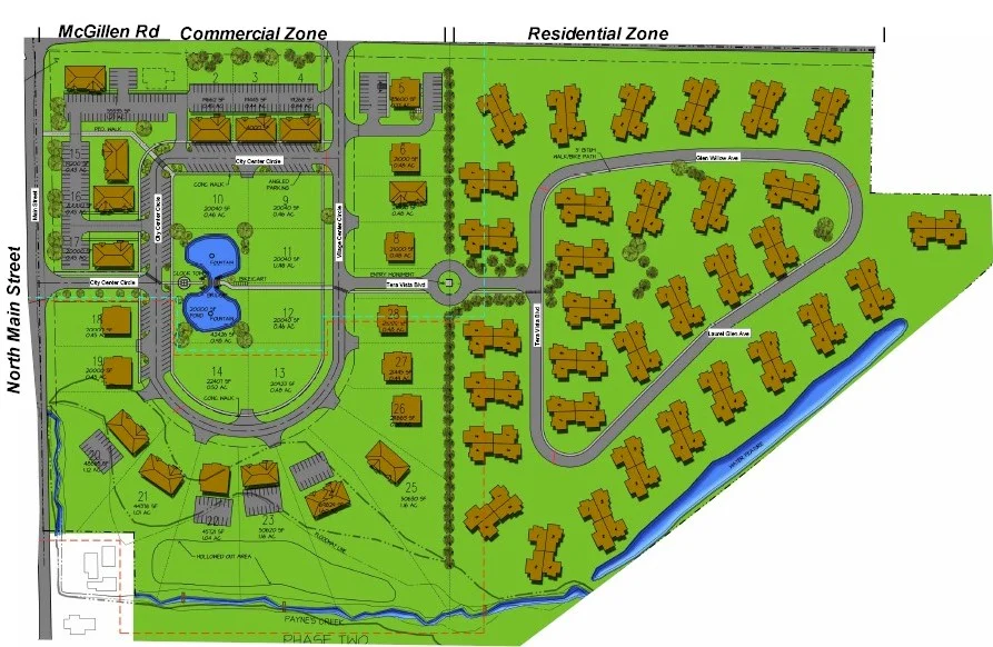 Lot #1 – SOLD Consumers Credit Union Lot #2 – Buildings with lease space Lot #3 – Buildings with lease space Lot #4 – SOLD Shear Style, The Neighborhood Cleaners, Java Joint and Family Nails (Lease space available) Lot #5 – SOLD ( Medicine Tree Pharmacy) Lot #6 – $172,000 Lot #7 – $172,000 Lot #8 – $172,000 Lot #9 – $207,000 Lot #10 – SOLD East Egg and Tavern on McGillen Lot #11 – $207,000 Lot #12 – $207,000 Lot #13 – $207,000 Lot #14 – $207,000 Lot #15 – $187,000 Lot #16 – $187,000 Lot #17 – SOLD Subway, UTan, Dance Zone, Create & Pizza Hut Lot #18 – $207,000 Lot #19 – $187,000 Lot #20 – $187,000 Lot #21 – $162,000 Lot #22 – $162,000 Lot #23 – $162,000 Lot #24 – SOLD Kid Builders Lot #25 – $162,000 Lot #26 – $162,000 Lot #27 – $162,000 Lot #28 – $162,000