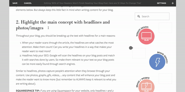 Improving SEO with squarespace