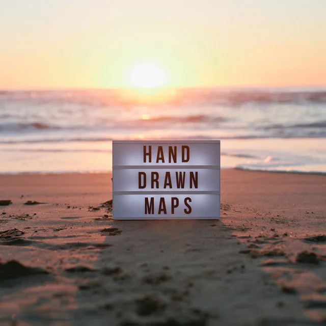 Hand Drawn Maps | Black Beach