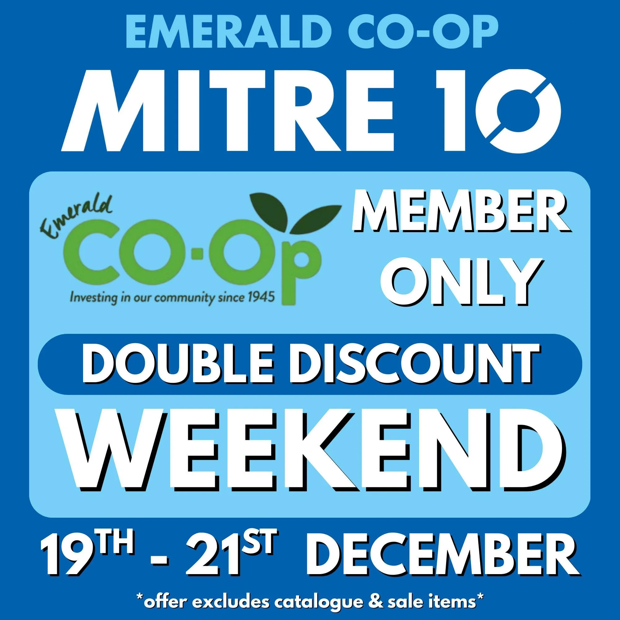 🎉 MEMBER-ONLY DOUBLE DISCOUNT WEEKEND! 🎉
As a big thank you to all of our amazing members for your continued support over the years, we&rsquo;re giving you DOUBLE DISCOUNT this weekend! 🙌💙

Just in time for Christmas &mdash; the perfect chance to
