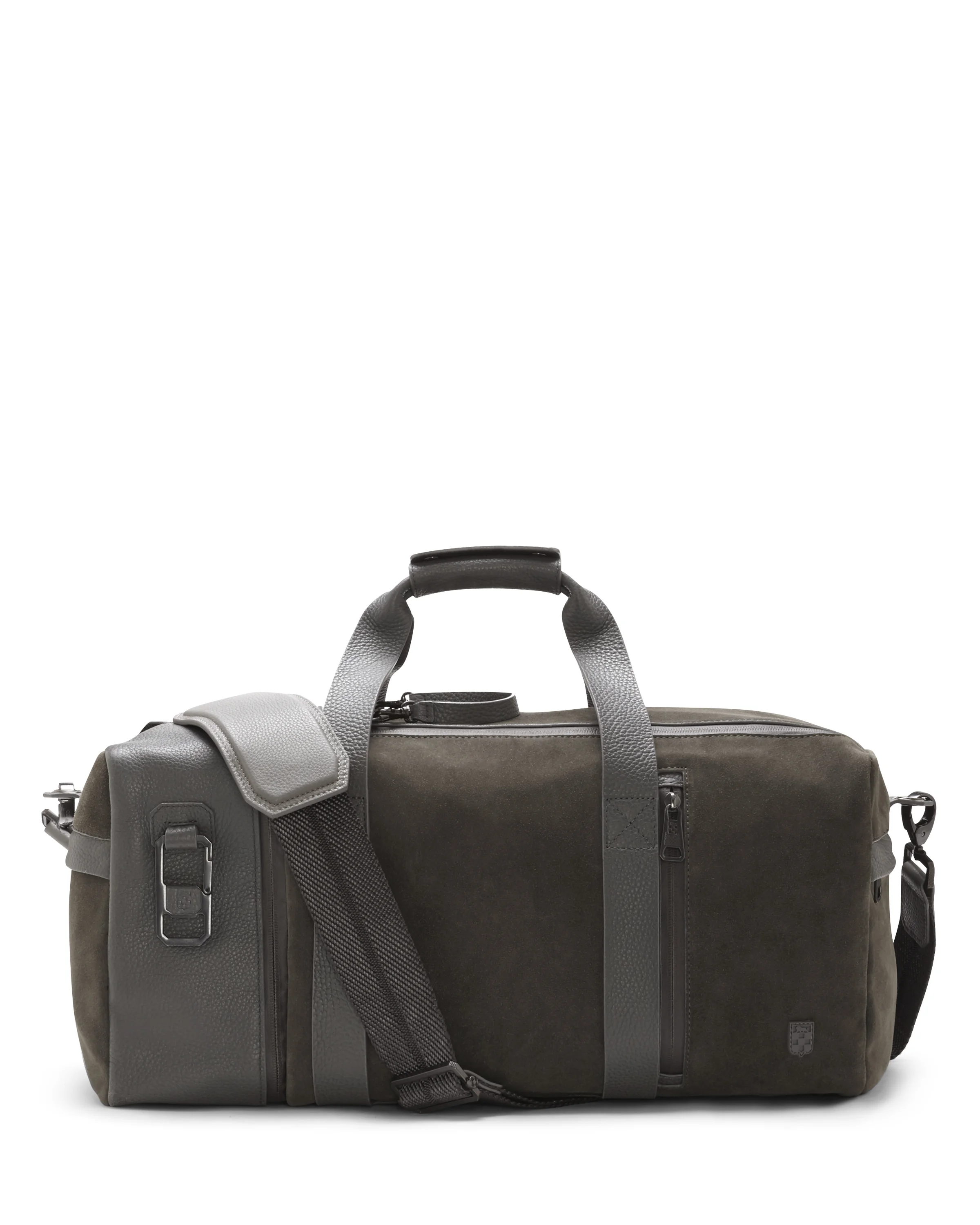 In graphite waterproof suede.