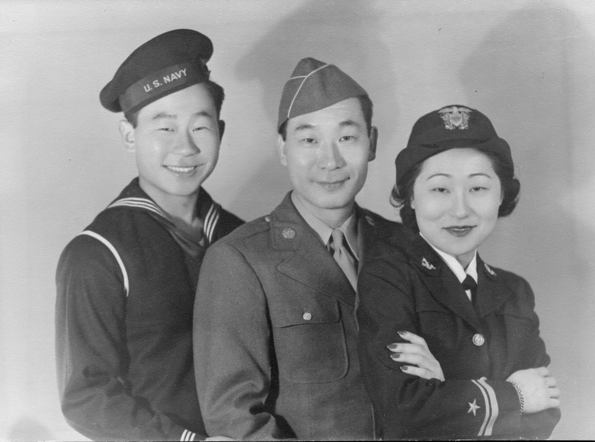 Susan pictured with her brothers Ralph and Philip.