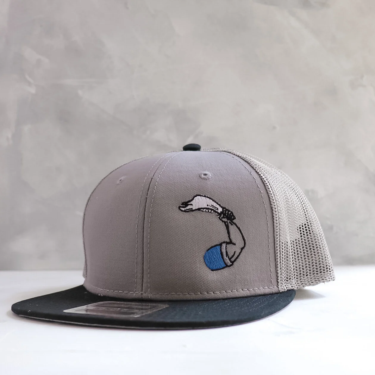 JAWBONE! Gray Flat Bill Hat