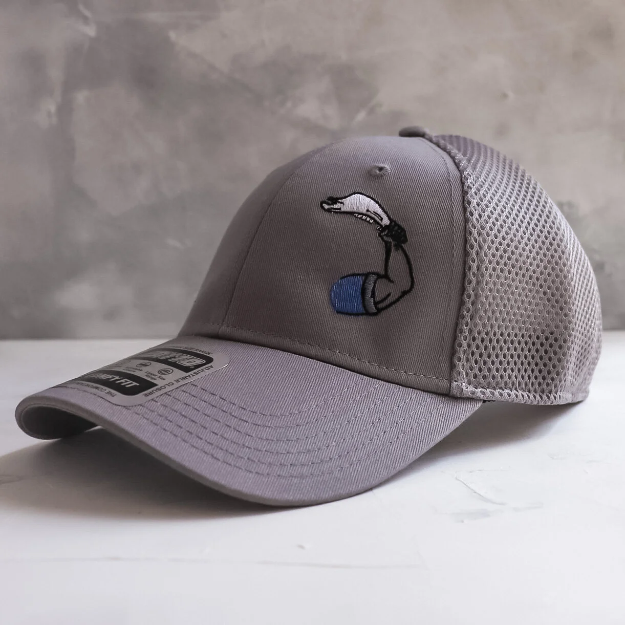 JAWBONE! Gray Hat with Curved Bill