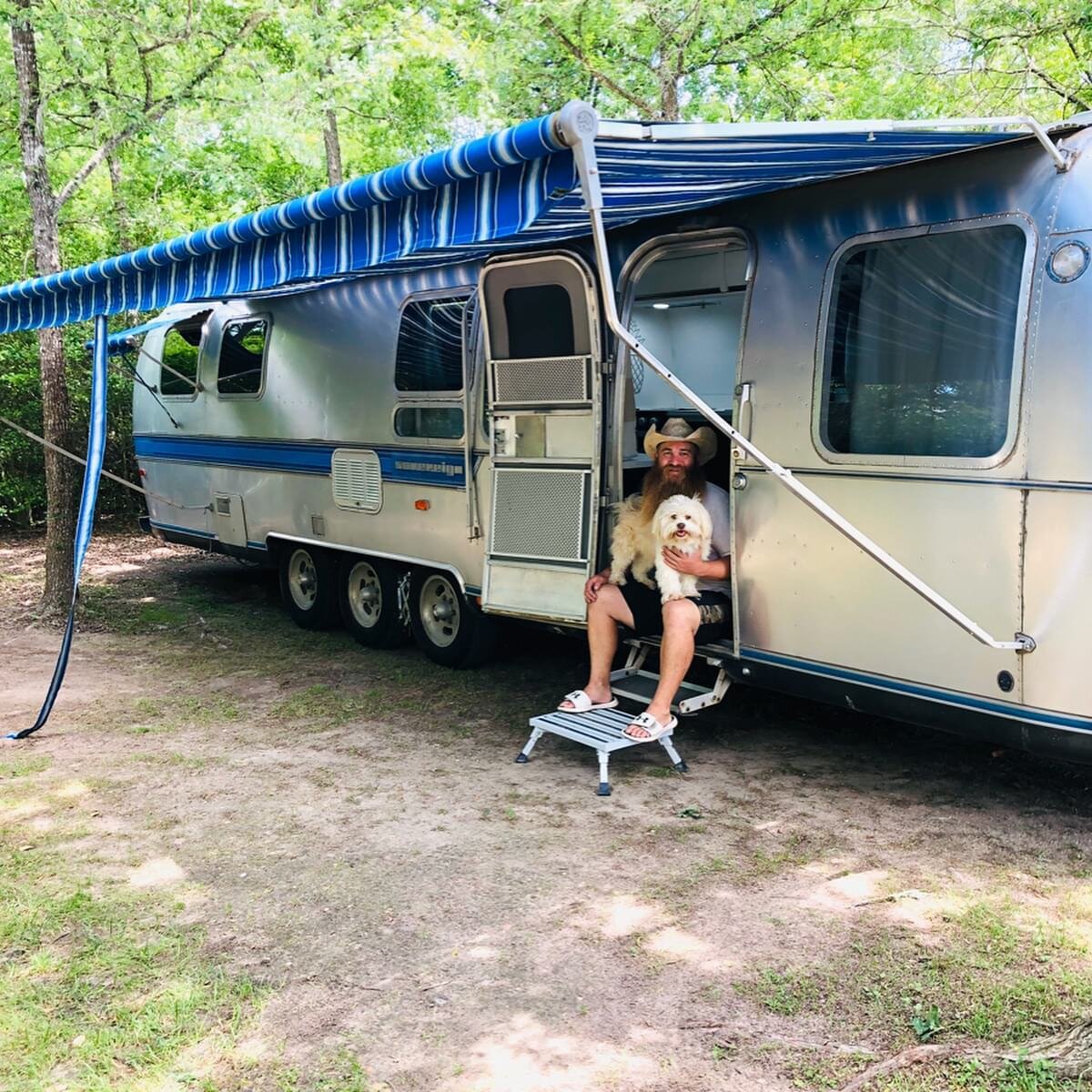Quarantine Camping at home. 🏕What better way to celebrate Friday by hitching up and moving your rig across the property for a change of scenery?! We haven&rsquo;t camped in the airstream since our big December trip, so needless to say, we missed it!
