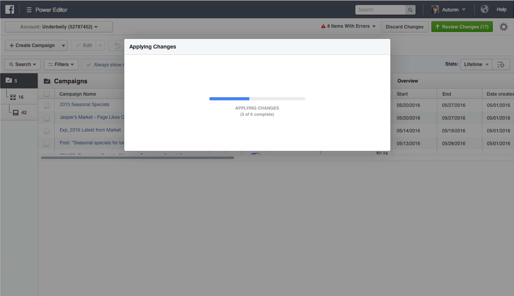 The screen people would see while publishing items… for a long, long time