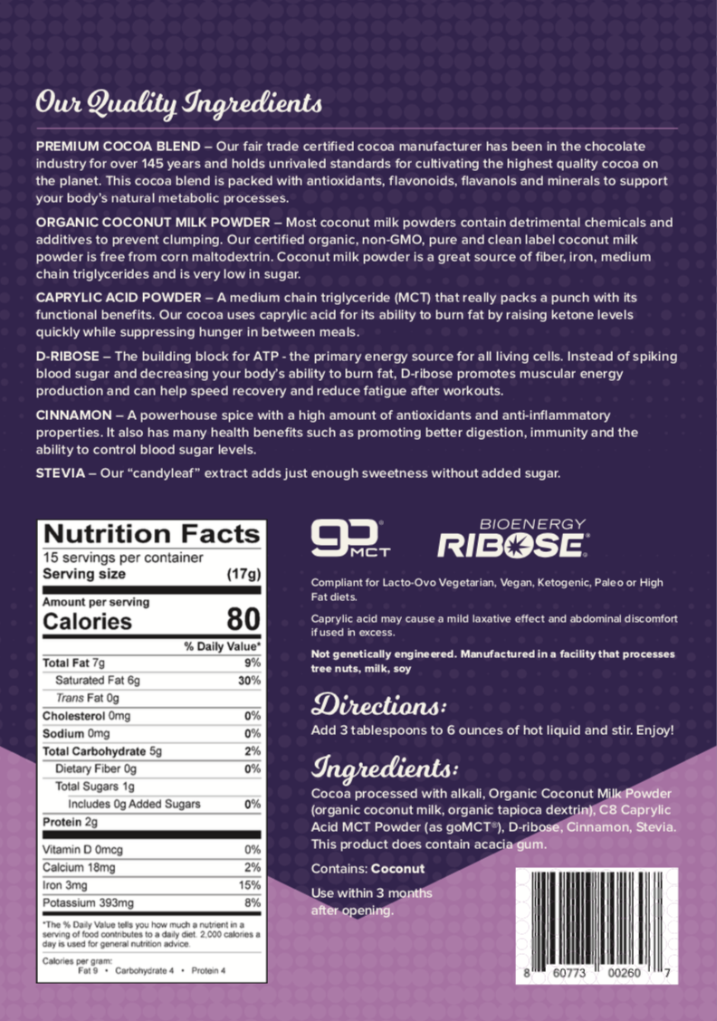 d ribose benefits on Smart Cocoa Birota Foods