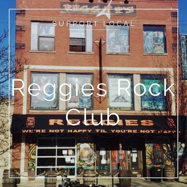 ✌️#SupportLocal: I can't tell you how many shows I've seen at Reggies.  There's so much history here, both personal and to the city.  For more updates on their amazing food, beer, live sets, and more, check out their support link in the bio! ⠀
_____ 
