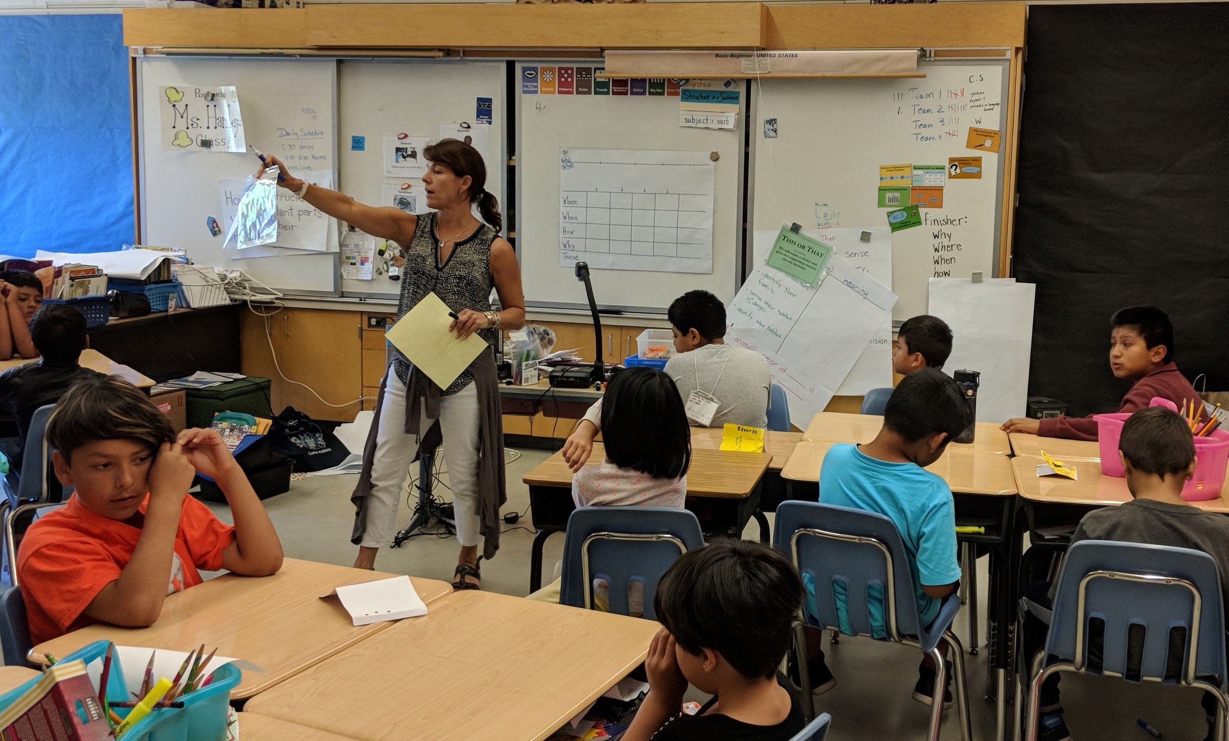  Ms. Hanley teaches her students to apply their new language skills in the form of an academic paragraph. 
