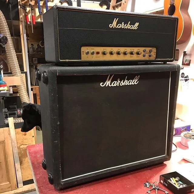 Original 1965 Marshall JTM 45 small box plexi - 1971 2045 Cab with Celestion Alnico 12” Speakers #josephkayeguitars #1965 #marshall #jtm45 #plexi #celestion #alnico #london #vintage #guitar #worksop
