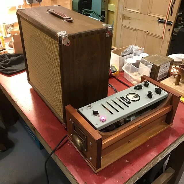 1962 Vortexion mono block & 1968 Celestion G12M Speaker - Custom amp head & Cab #josephkayeguitars #vortexion #1962 #reeltoreeltape #amp #celestiongreenback #1968 #london #vintage #guitar #workshop #luthier @ollytheoctopus