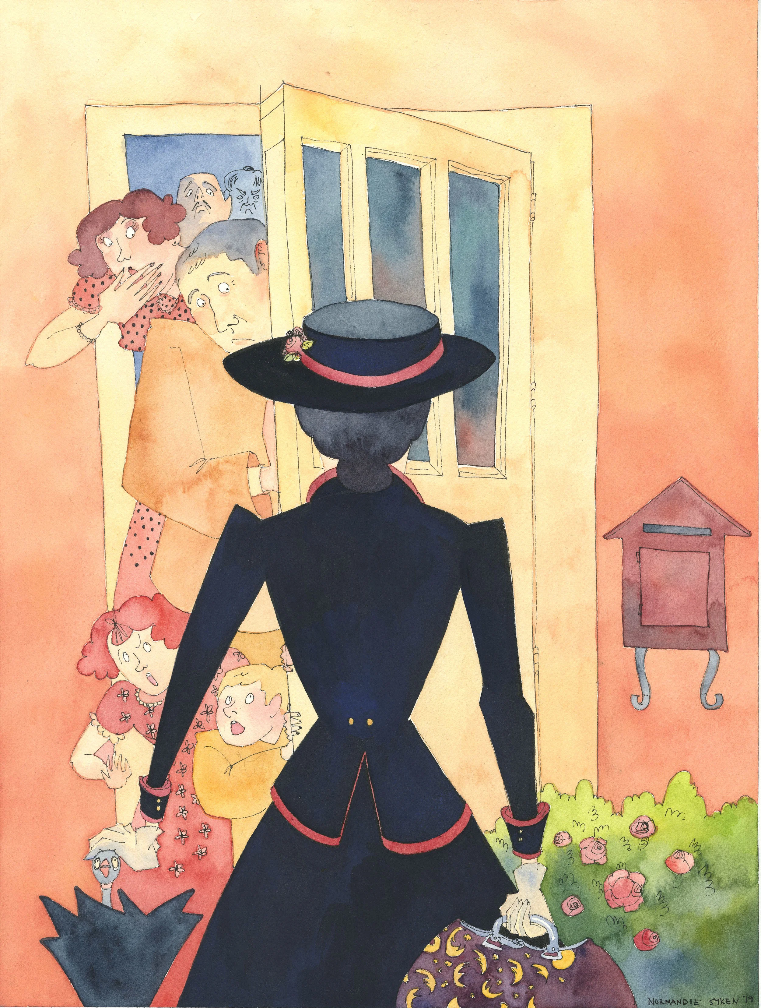 Mary Poppins at the Front Door