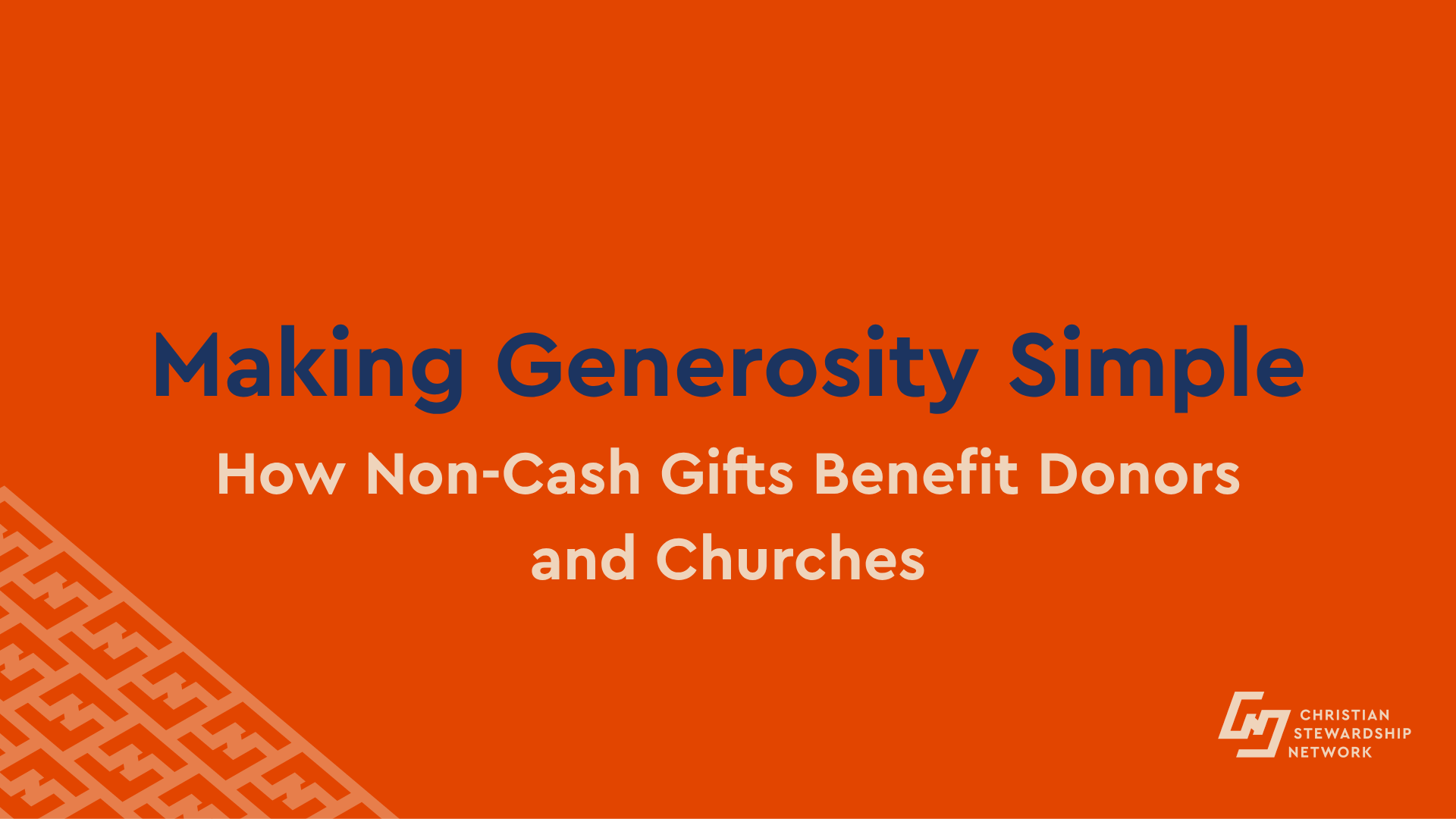 Making Generosity Simple
