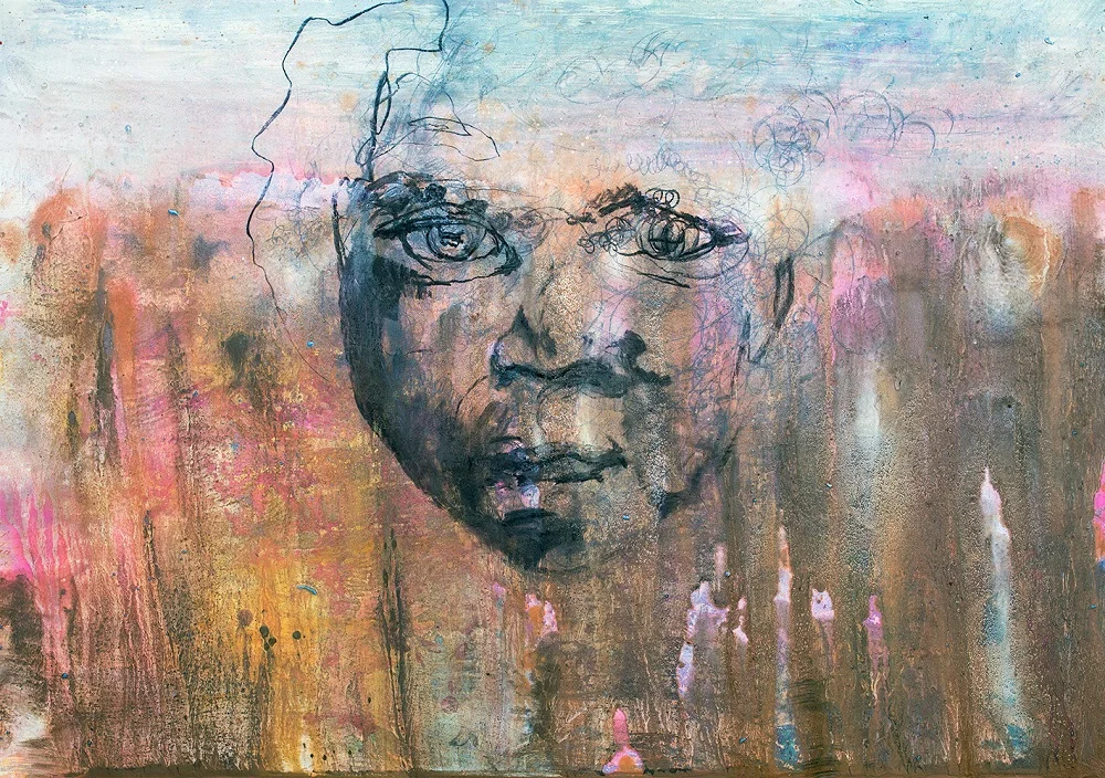The Child . Mixed Media On Board. 70 x 120