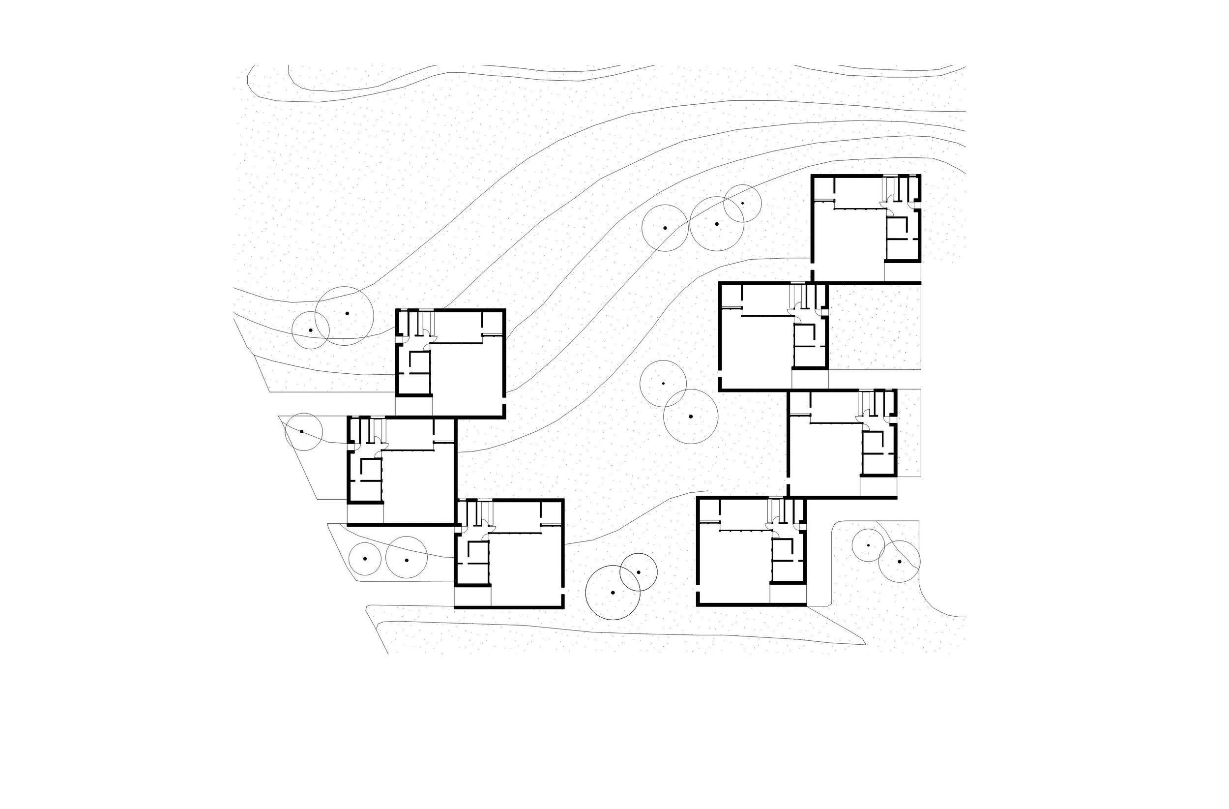 Fig 6. Kingo Houses, Helsingør, Denmark, Jørn Utzon. Author’s own drawing