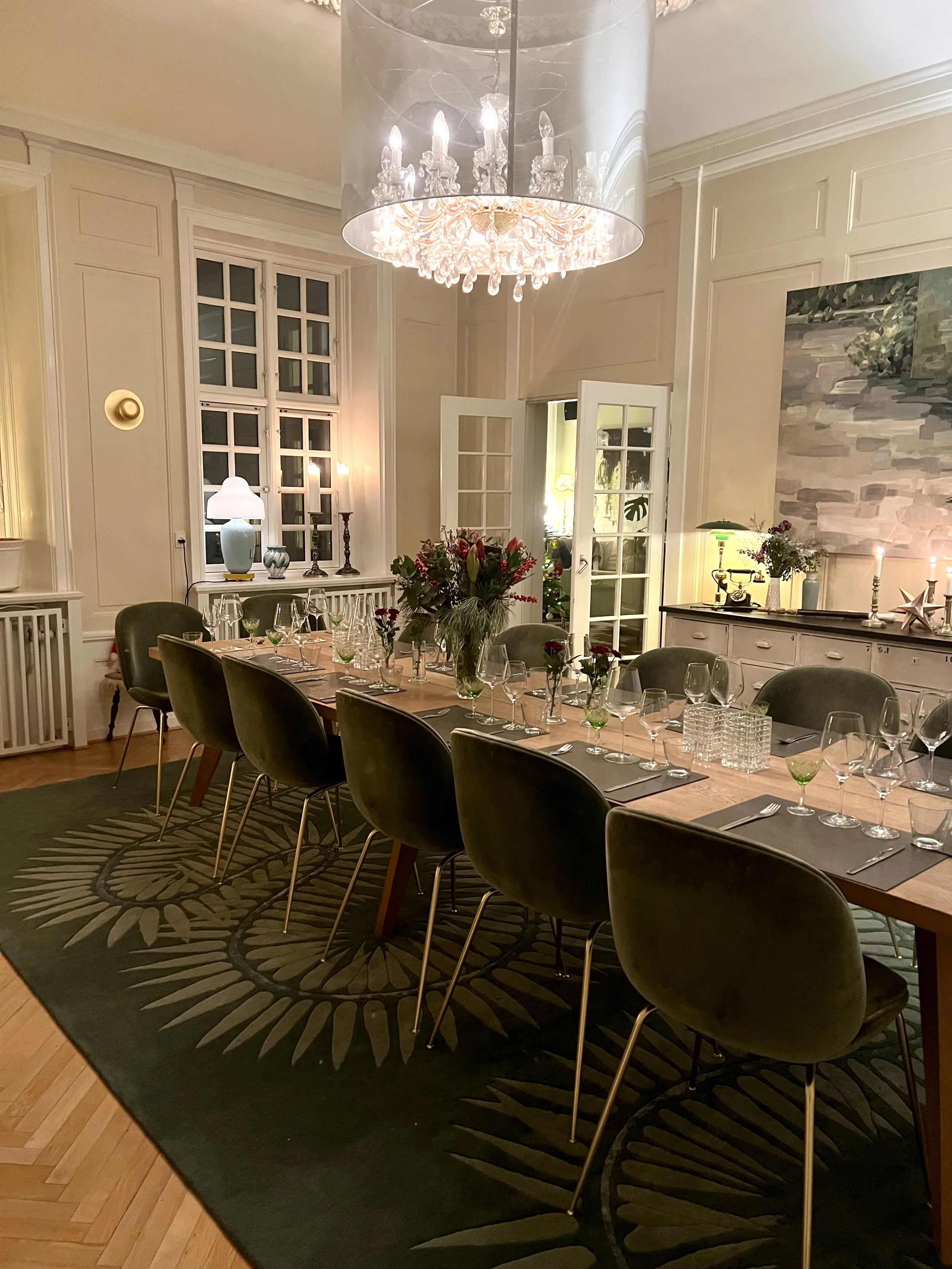 Custommade Botanica rug green wool with green tencel