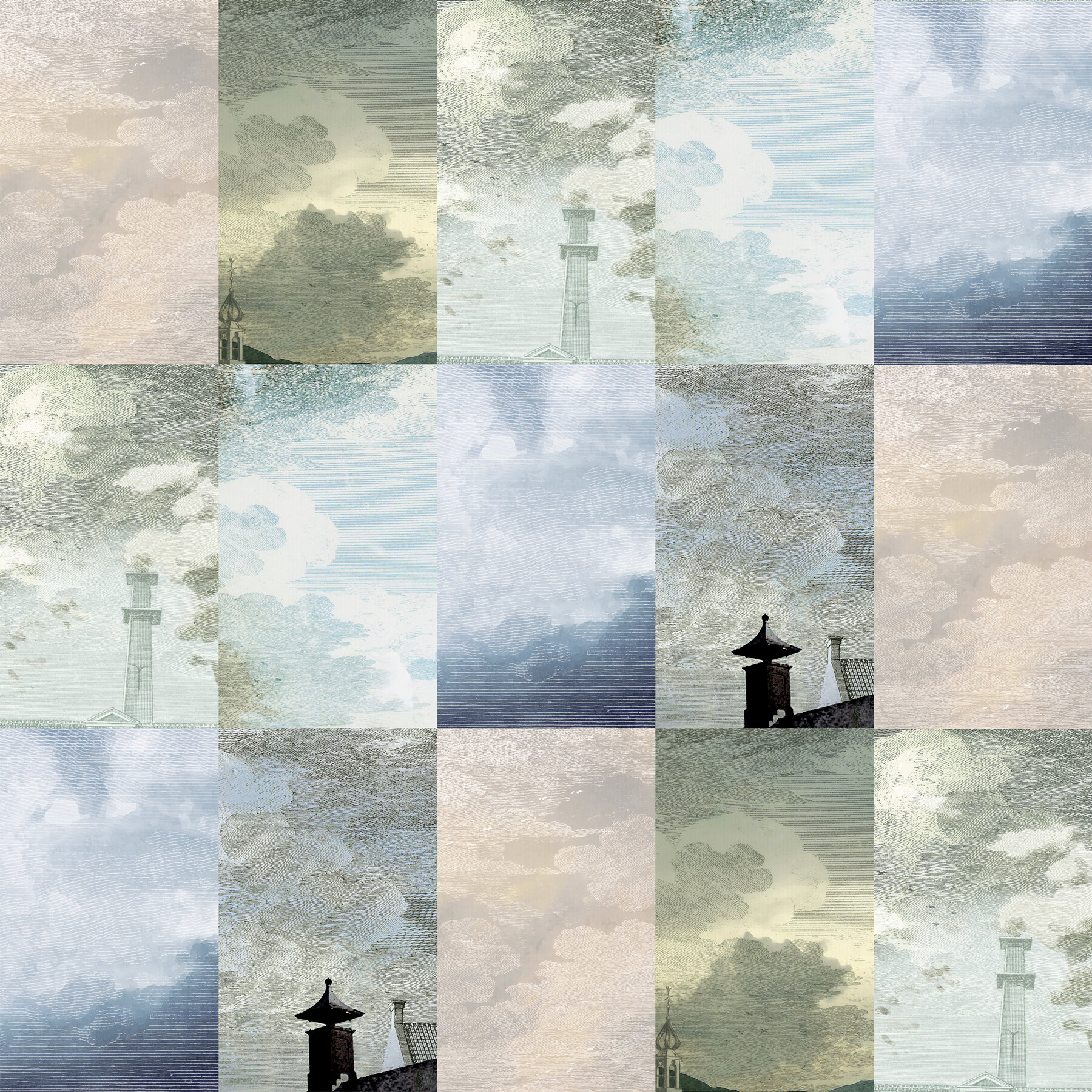 Dutch Sky - Storm Grey, Contemporary Wallpaper, Studio DeSimoneWayland
