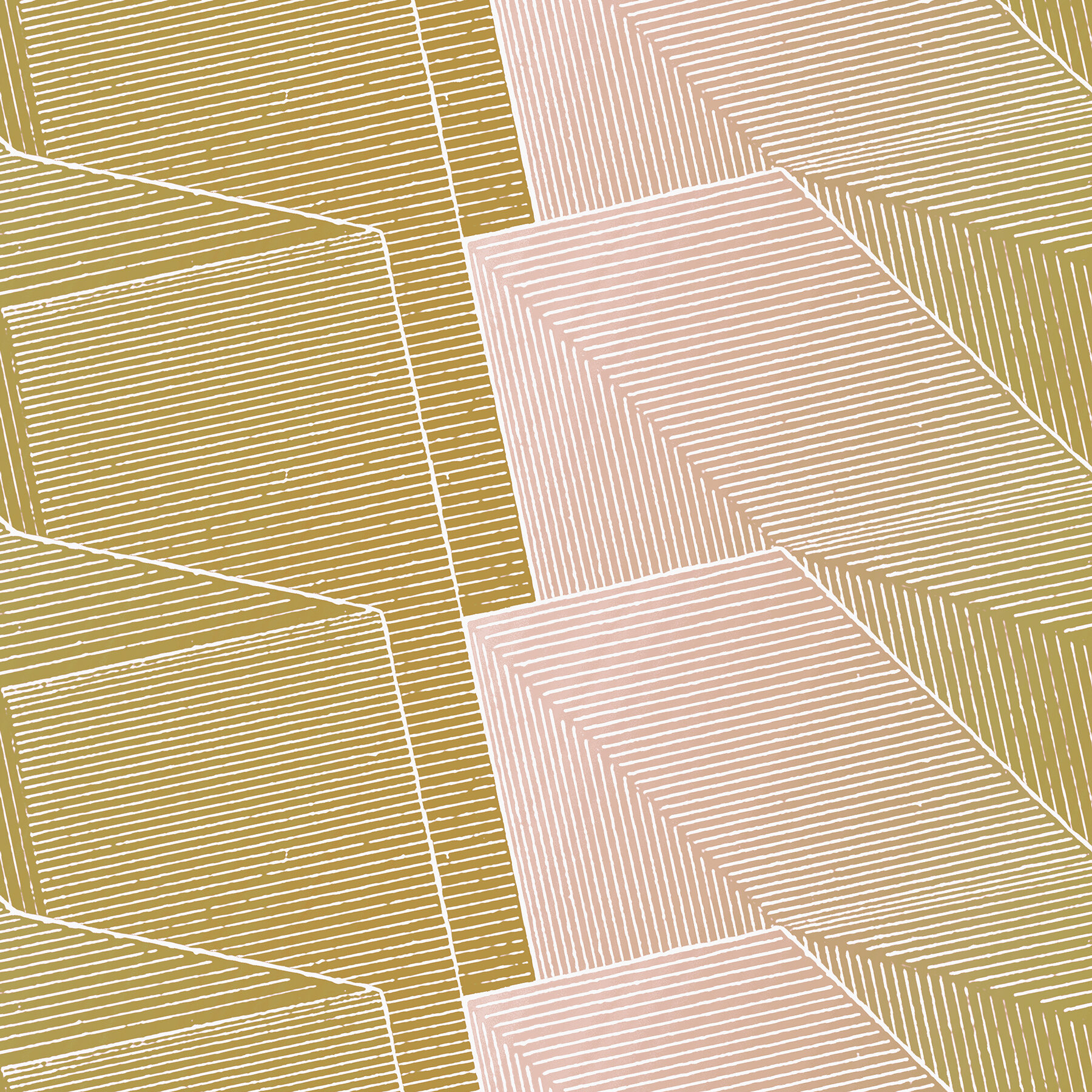 Euclid - Pink Sand, Geometric Wallpaper, Studio DeSimoneWayland