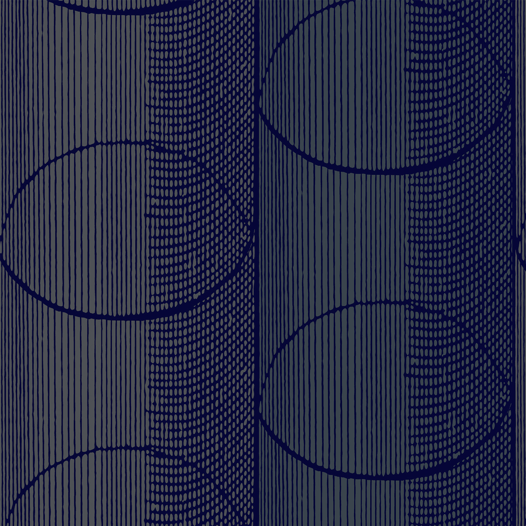 Des Cercles - Midnight Blue, Geometric Wallpaper, Studio DeSimoneWayland