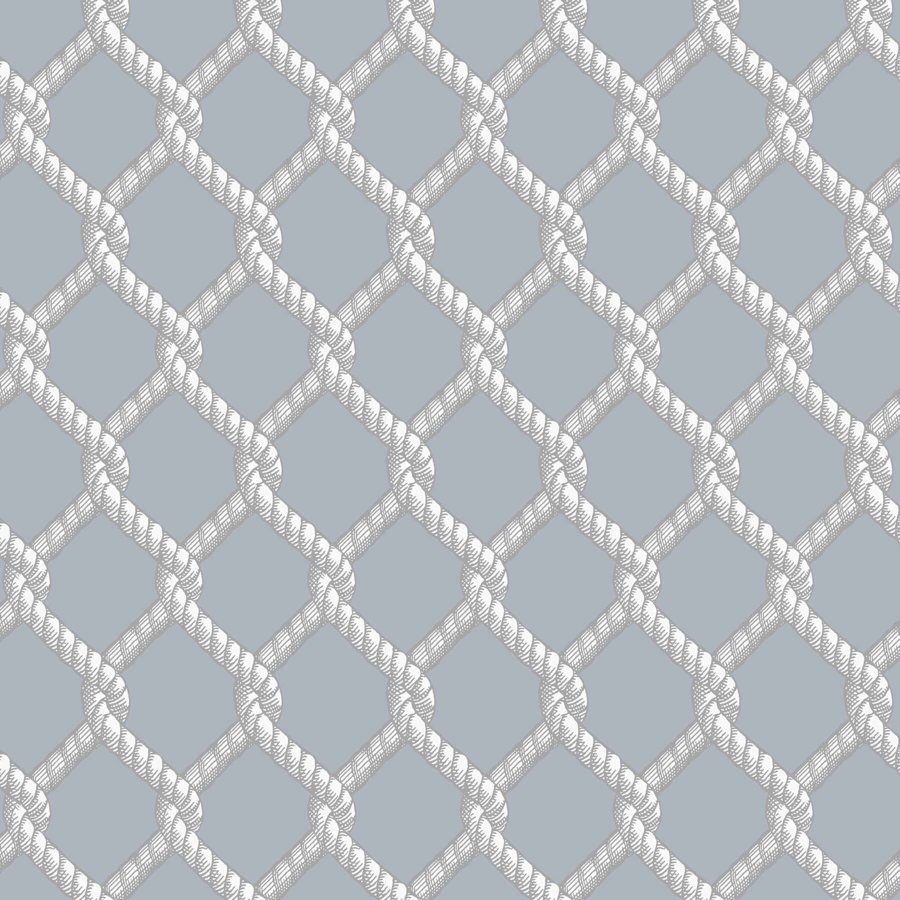 Net - Silver, Geometric Wallpaper, Studio DeSimoneWayland