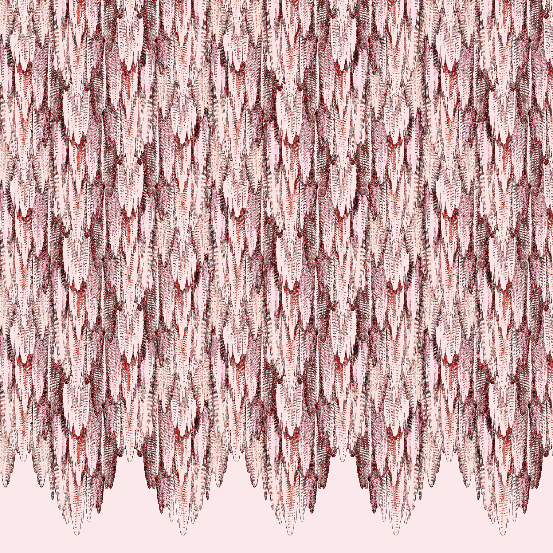 Grotto - Pink Quartz, Antique Style Wallpaper, Studio DeSimoneWayland