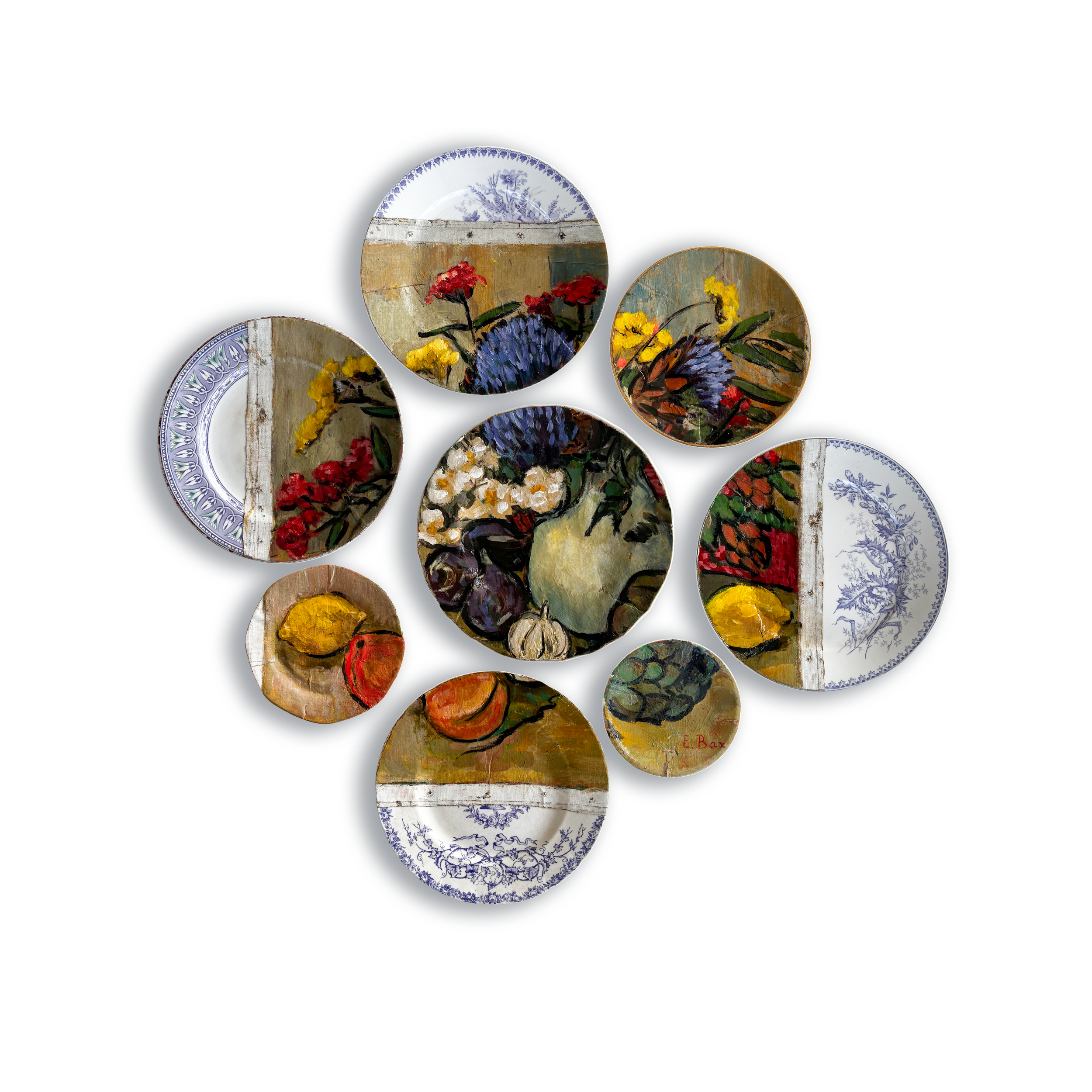 Yellow-Red-Lilac Still Life