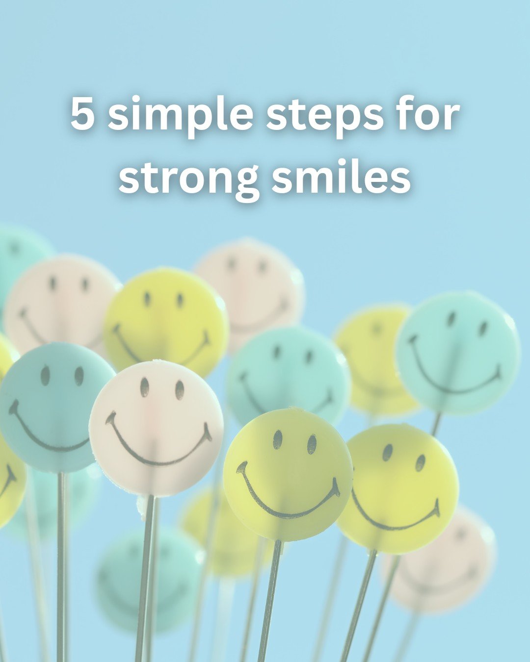 🪥 Build strong smiles with these 5 simple steps:

1️⃣ Brush your teeth twice daily with fluoride toothpaste
2️⃣ Clean between your teeth daily
3️⃣ Use fluoride mouthwash
4️⃣ Cut down on sugar
5️⃣ Visit us regularly!

These daily habits don&rsquo;t j