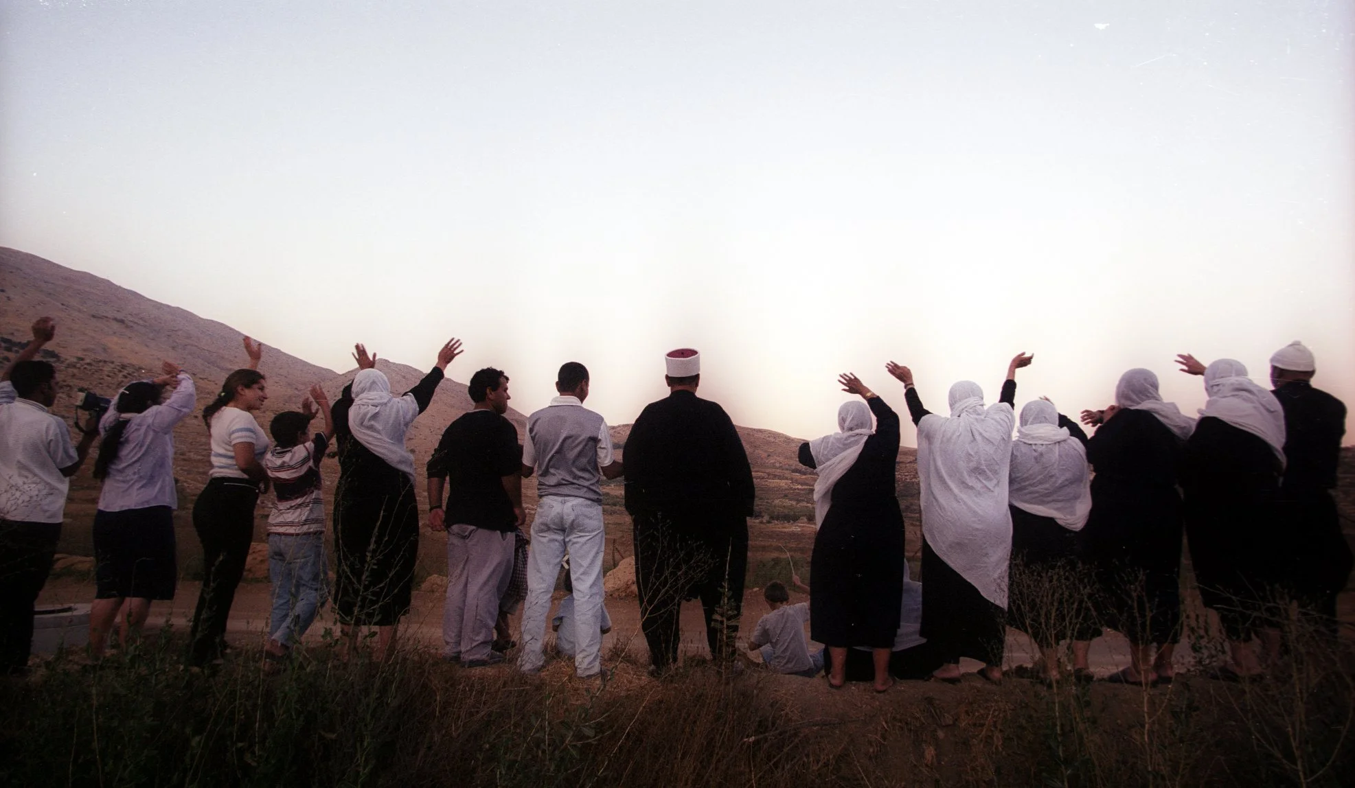 Photograph by Atef Safadi, ‘Shouting hill, the way of communication with relative on the Syrian side of the ceasefire line Majdal Shams’ (1996),
