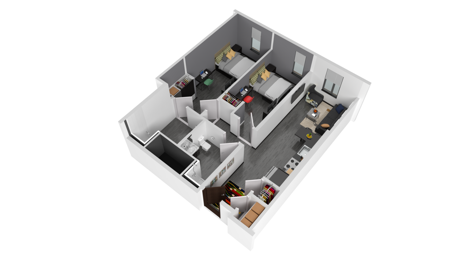 3D Rendering of Genesee Floor Plan