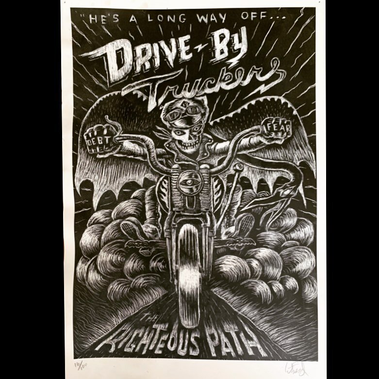 Wes Freed was a legend. Thanks for all of the amazing &amp; inspirational artwork - you&rsquo;re a big reason why I fell in love with @drivebytruckers 

#wesfreed #rip #southernrock #albumart #posterart #legend