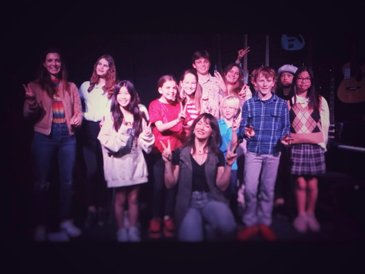 13 reasons I have the best job ever :) Here&rsquo;s the the whole gang from the showcase, with some adults hiding in the back 😆 That&rsquo;s a wrap!! You guys are the best, can&rsquo;t wait to do this again soon 👏🏼🎙️ 
.
.
.
.
 #musiclessonsmarin 