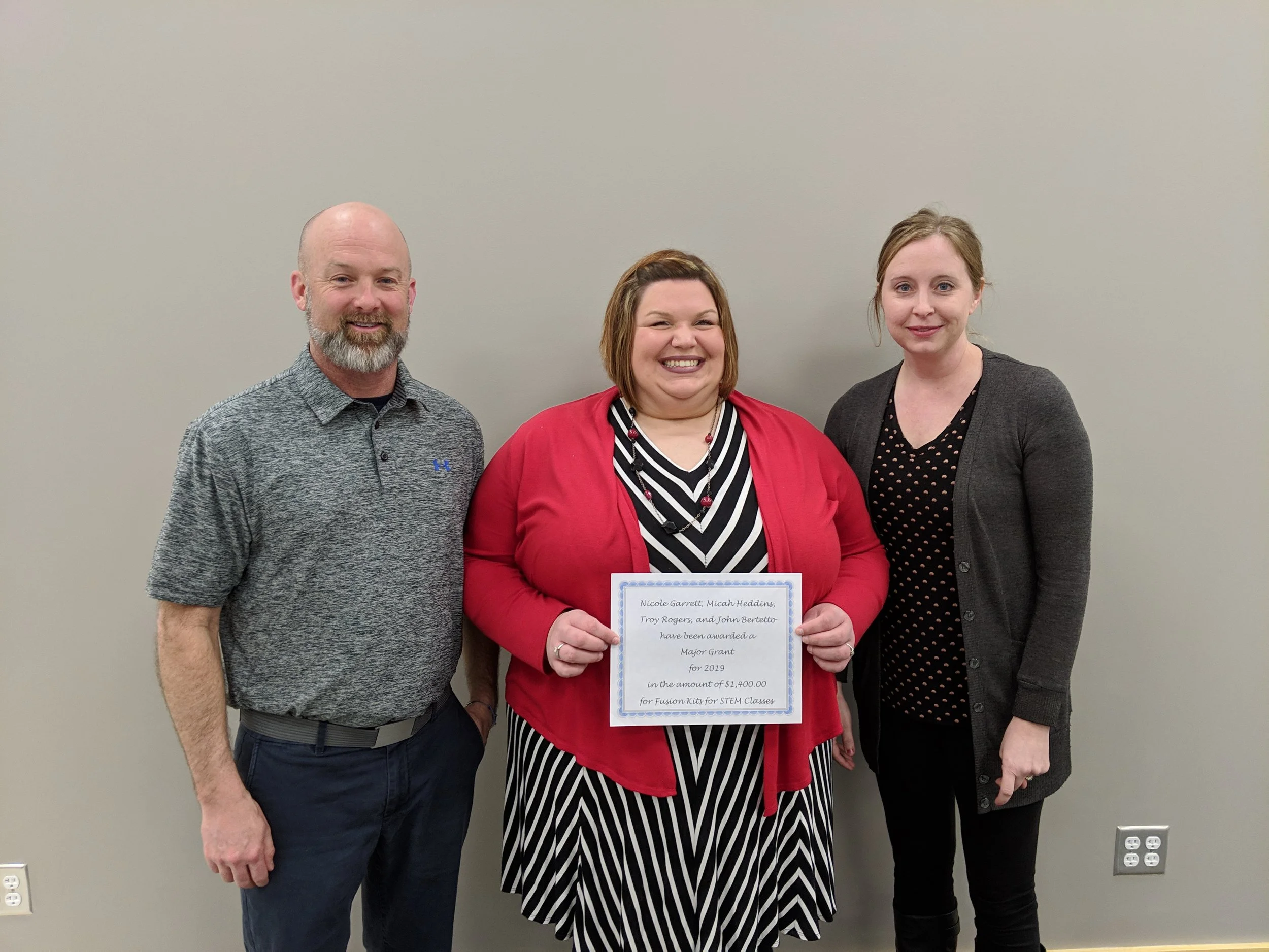 $1,400.00 Rogers, Heddins, Garrett Fusion Kits for STEM Classes Major Grant