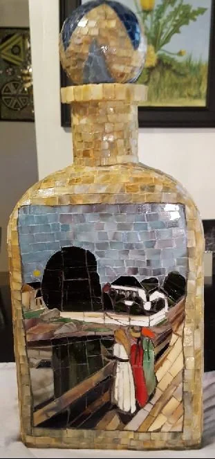 Eva Newell, Munch's Girls on a Bridge and The Scream.JPG