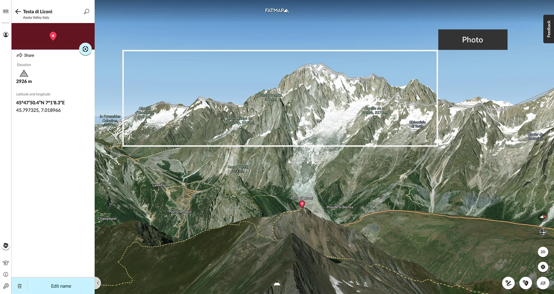 Ben’s position on the Testa di Liconi. Click through to see his Waypoint!