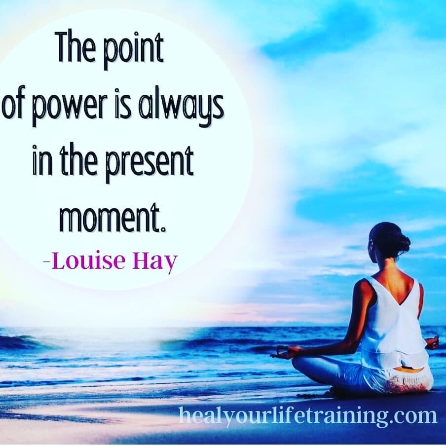 The point of power is always in the present moment. 🧘&zwj;♀️ 🧘&zwj;♂️ 

Source: @healyourlifetraining ❤️ 

#louisehayquotesandaffirmations #louisehaywords #louisehaypositivo #louisehayquote #louisehaylegacy #thepointofpower #thepointofpowerisalways