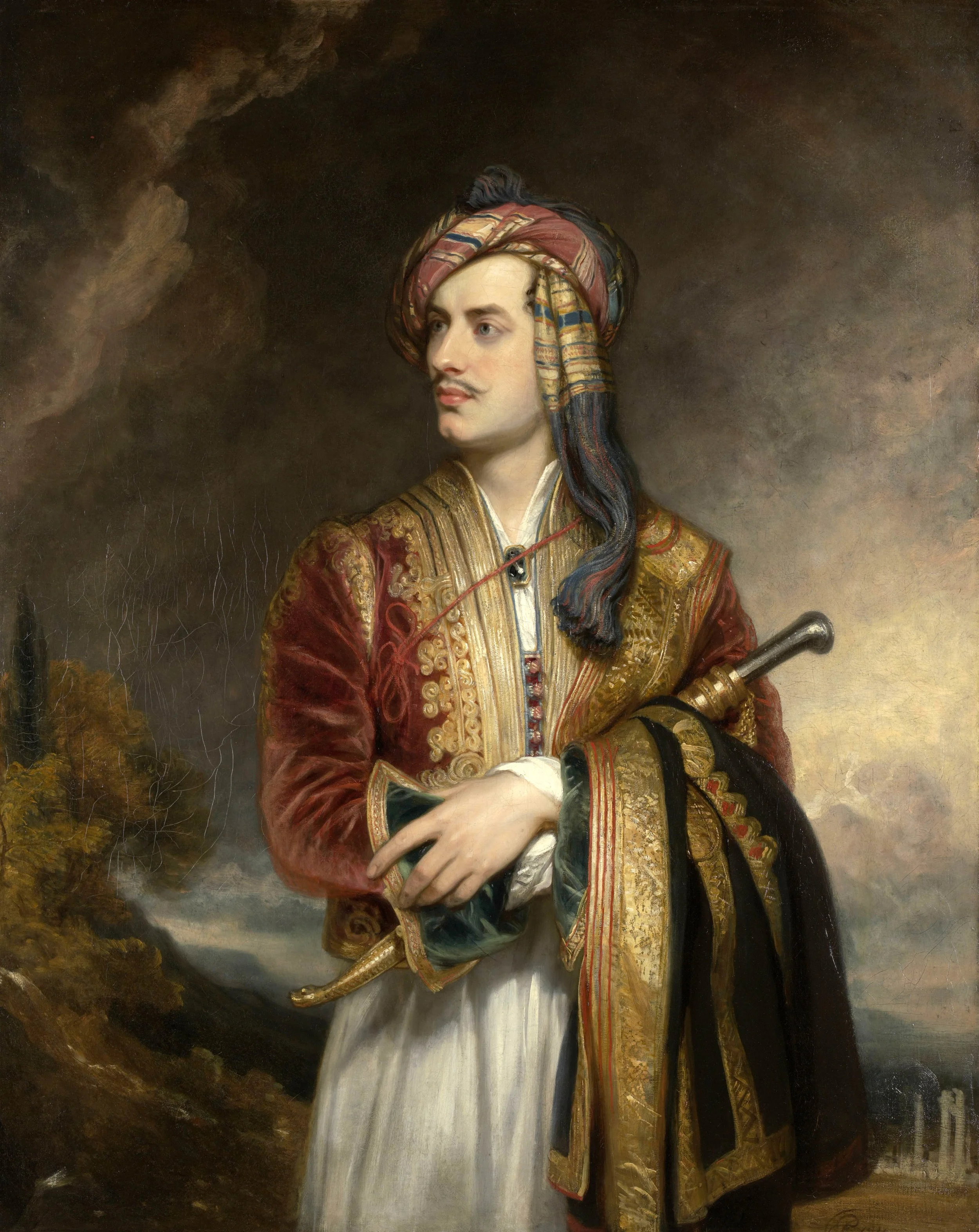 Thomas Phillips, Portrait of Lord Byron in Albanian Dress, 1813, London, Government Art Collection.