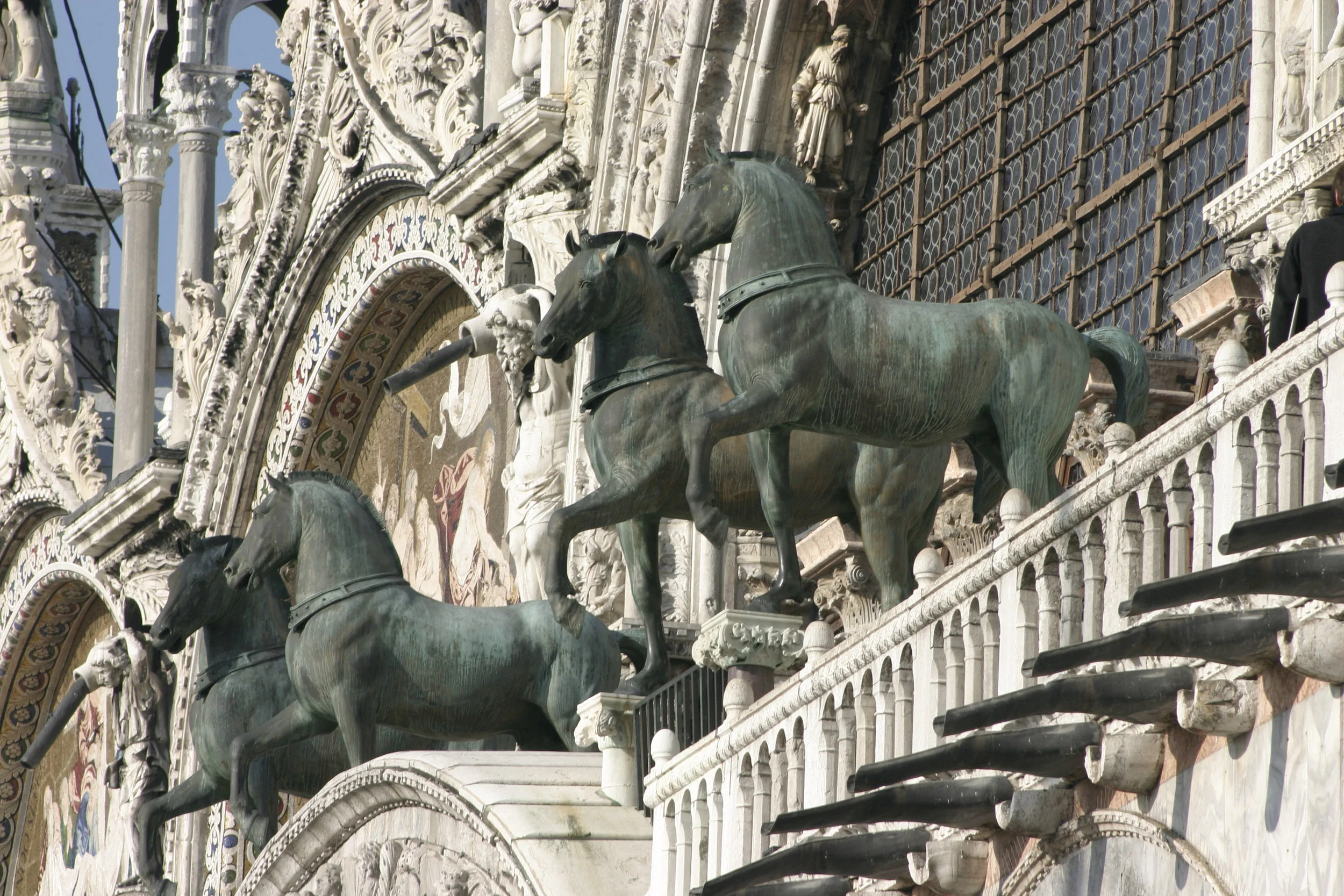 The façade of San Marco with the bronze horses famously described by Ruskin