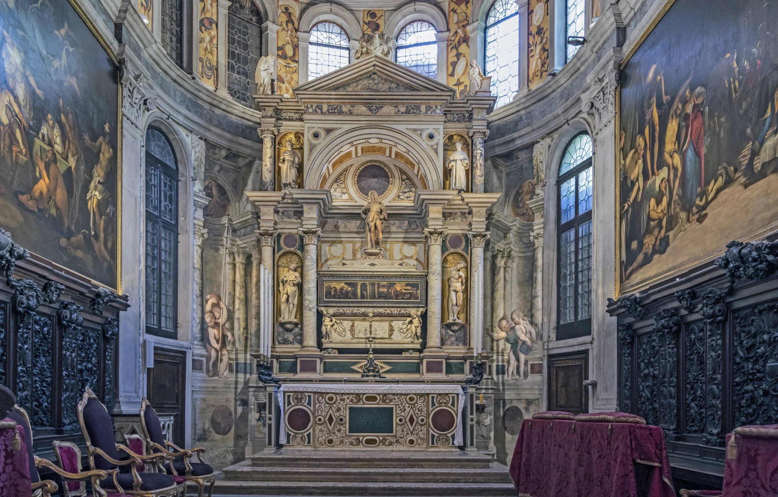 Giammaria Mosca, called Padovano, High Altar designed by Venturino Fantoni, Venice, Church of San Rocco. Photo: Didier Descouens.
