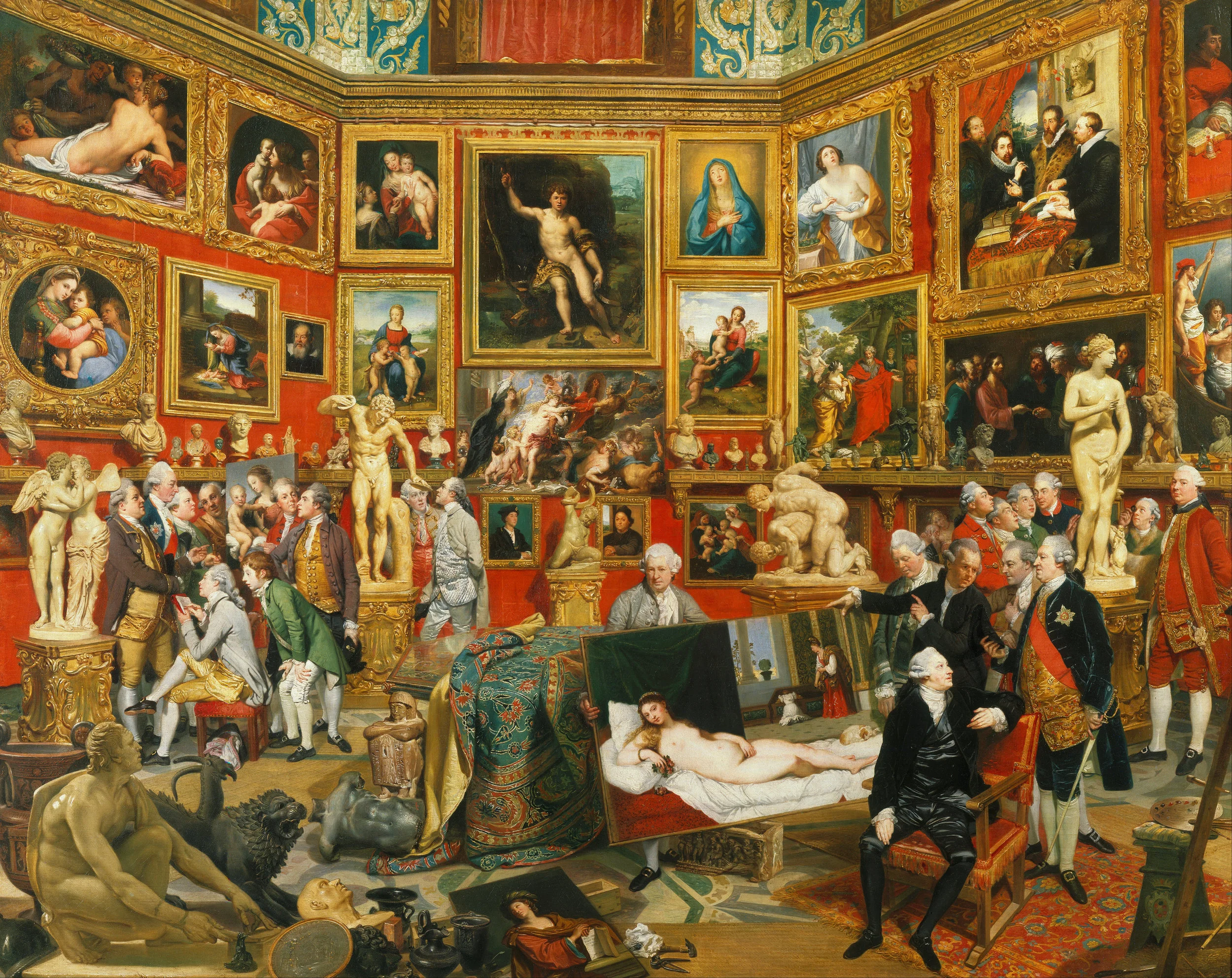 Johann Zoffany, Tribuna of the Uffizi, 1772-1777, London, The Royal Collection