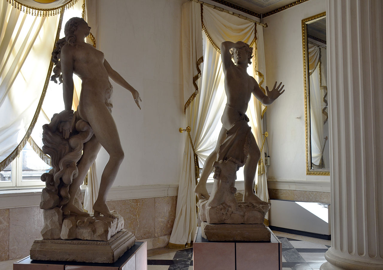 Canova's Daedalus and Icarus and Orpheus and Euridice in the Sala delle Vedute, Museo Correr
