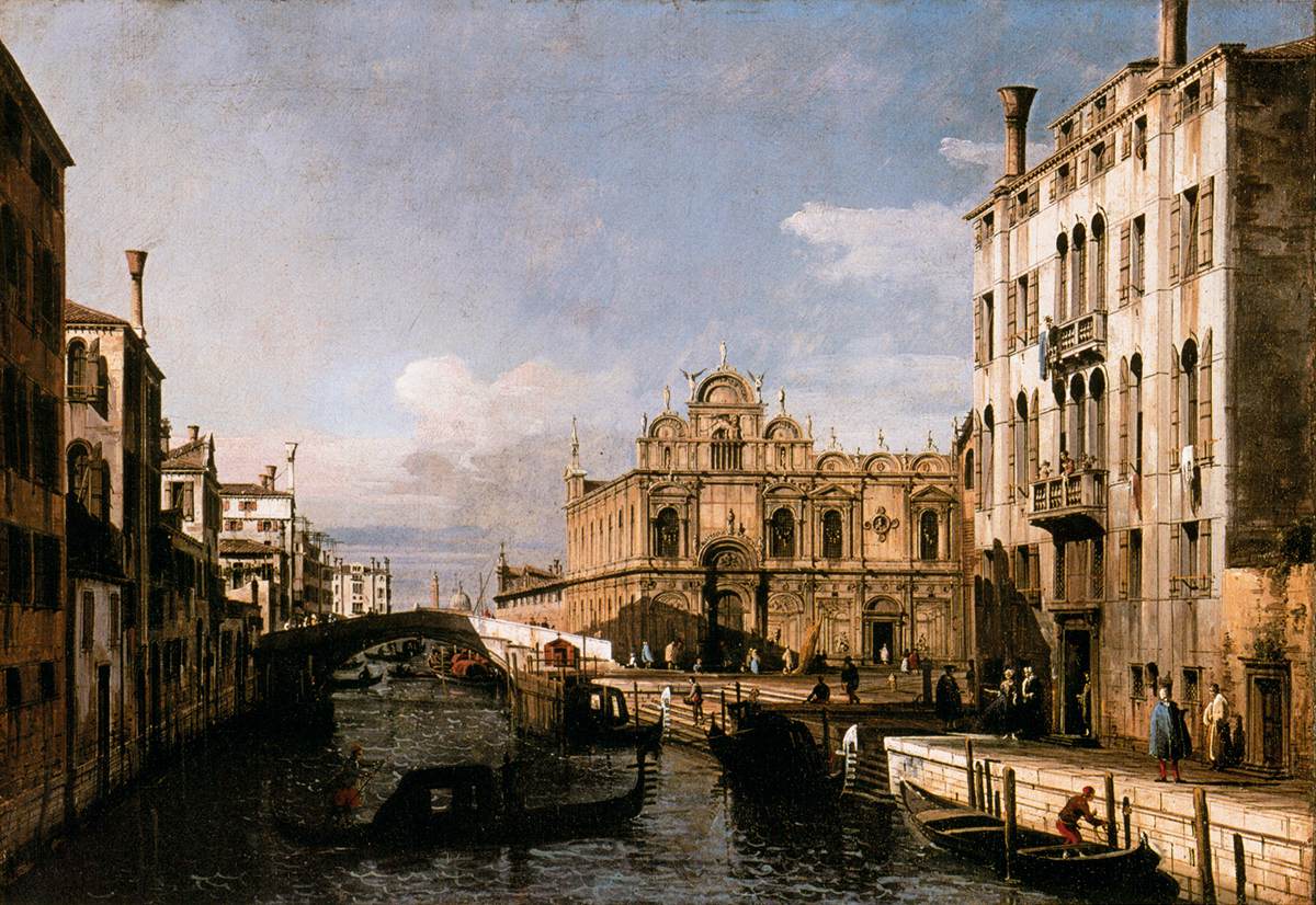 Bernardo Bellotto, Rio dei Mendicanti with the Scuola di San Marco, Gallerie dell’Accademia