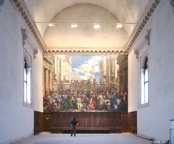 Factsimile installed by Factum Arte of Paolo Veronese, The Wedding at Cana, San Giorgio Maggiore