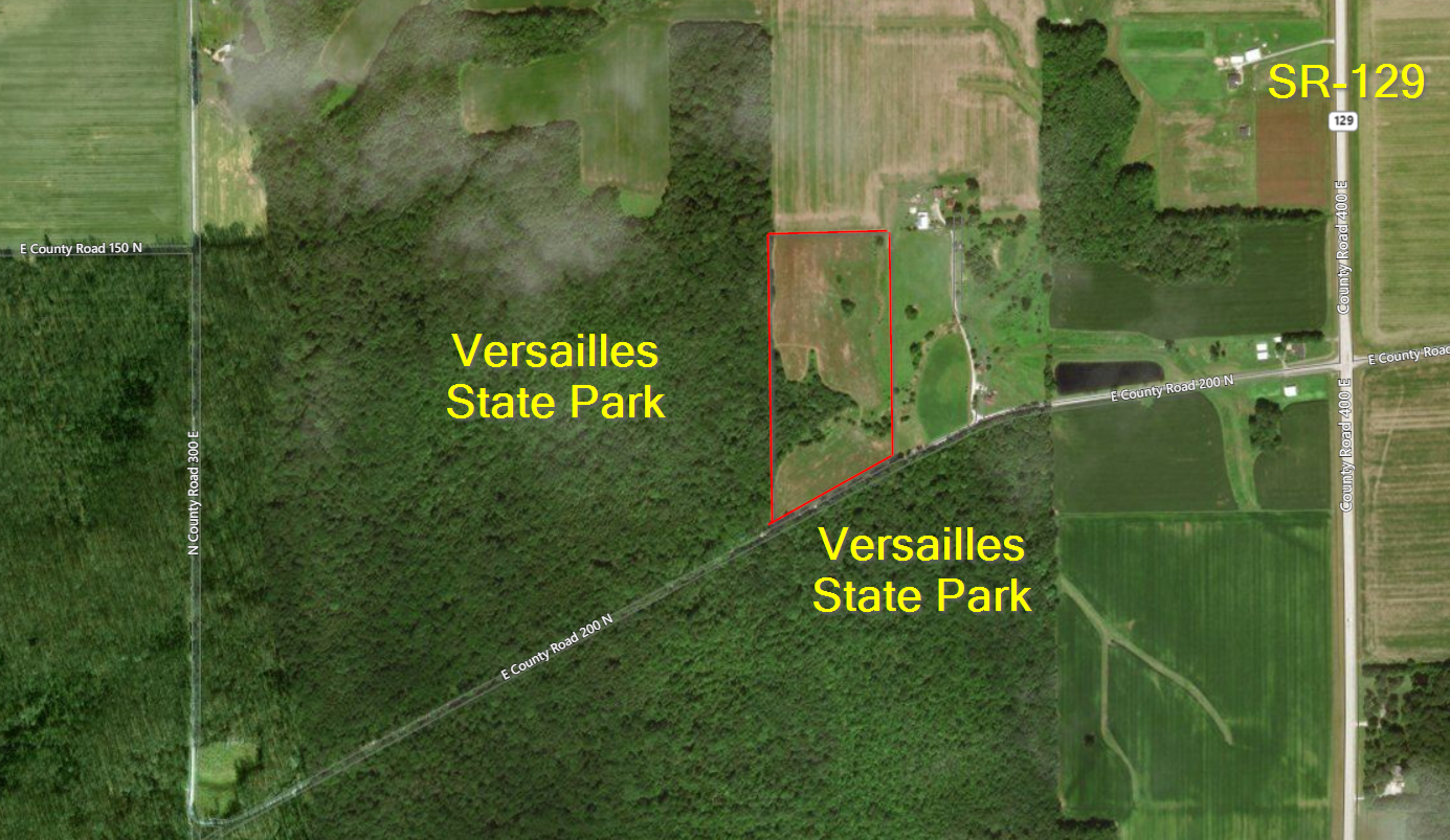 SOLD !! 16.32 ACRE PROPERTY BORDERING THE VERSAILLES ST PARK ON 2 sides!!
