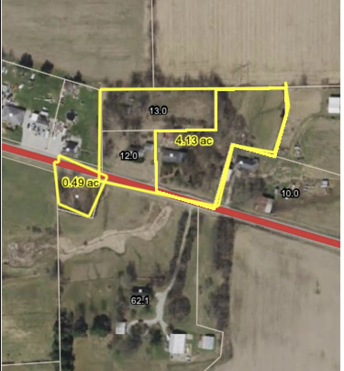 SOLD  !! 4 ACRE TRACT W/ City Water  In Elrod, In. 