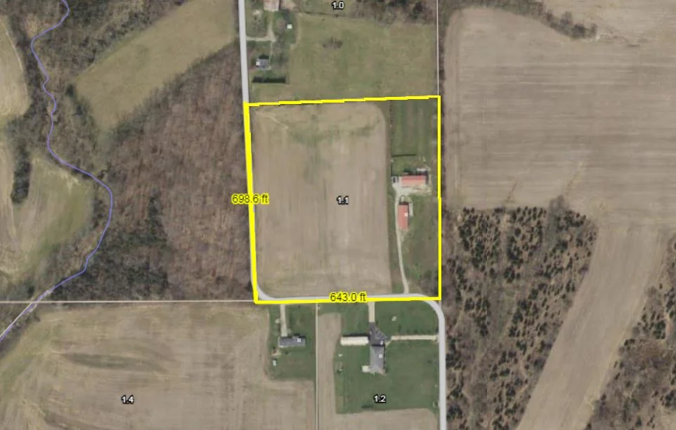SOLD !! 10 acre tract ( 8 Tillable ) with 2 huge pole barns 