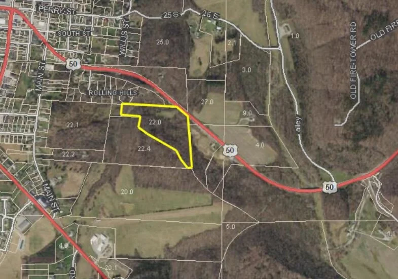 SOLD!! 12 +\- ACRES on US 50 just West of the Versailles State Park !