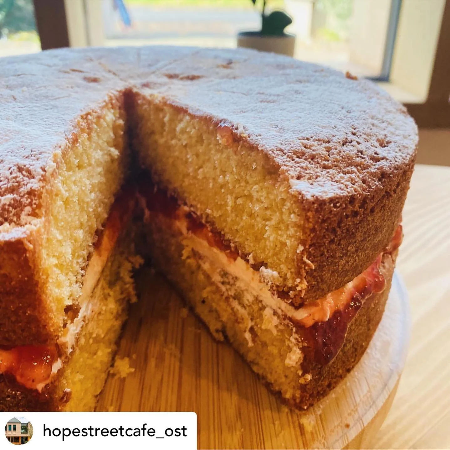 Repost &bull; @hopestreetcafe_ost Come pay us a visit at Hope Street Cafe and try one of our bakes this week&hellip;

Victoria Sponge
Chocolate Pistachio Flapjack 
Bakewell Shortbread Slice

Open Tue-Fri 8.30-2.30, look out for the board!! 

All our 
