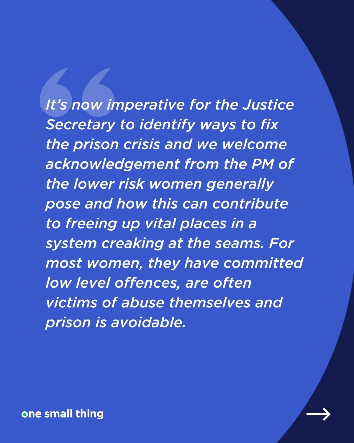 Our CEO, Claire Hubberstey, responds to the Prime Minister&rsquo;s commitment to consider the early release of more women in prison to free up vital prison places.

Read our open letter to Prime Minister Andy Burnham and Secretary of State for Justic