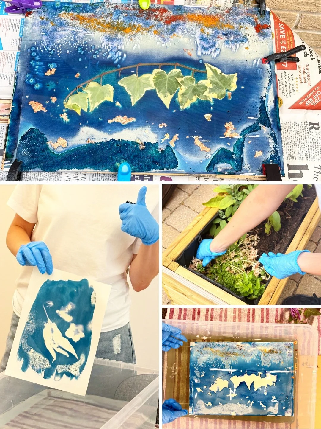 Session one of our five-week cyanotype art project at Hope Street 🌿💙 The women have begun building their skills and creating the first pieces for a collaborative tapestry. We&rsquo;re looking forward to seeing the artwork develop over the coming we