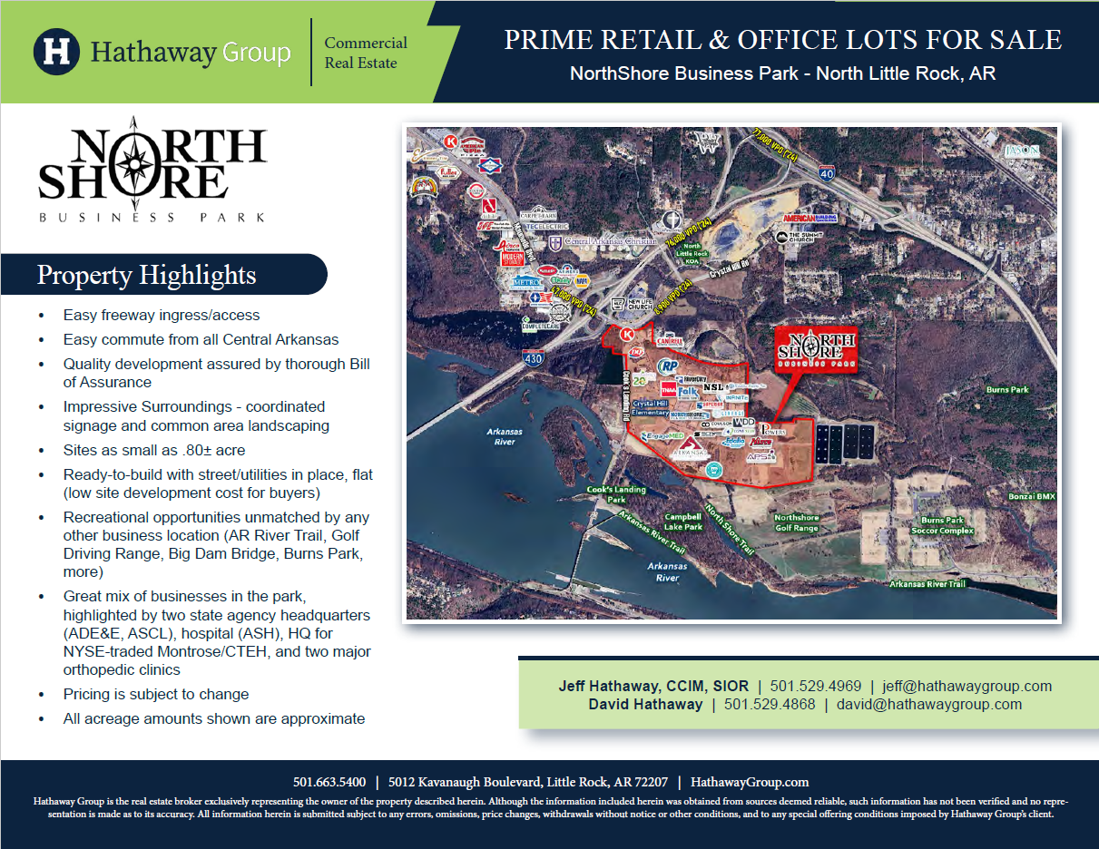 Where the River Trail Is Steps from the Office-  Premier Business Lots at NorthShore Business Park